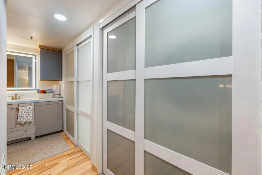 Hallway with Closet and Washer/Dryer