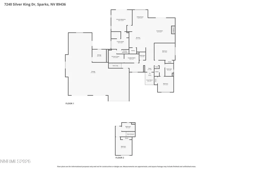7240 Silver King, Sparks, Nevada 89436, 4 Bedrooms Bedrooms, ,4 BathroomsBathrooms,Residential,Residential,Silver King,250058346
