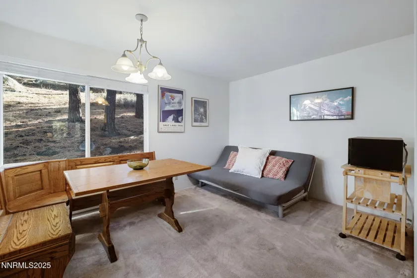 Dining and sitting area.