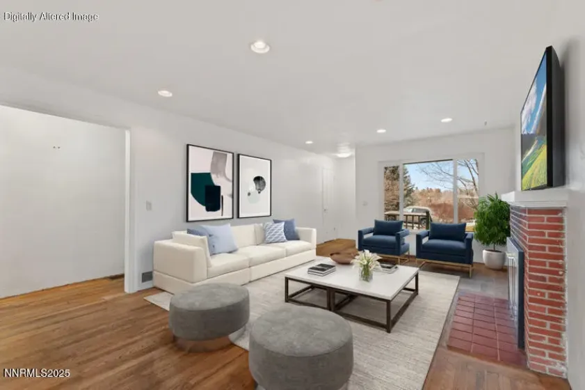 Virtually staged living room