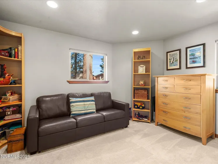 Main level bedroom suite, no closet, couch sleeper