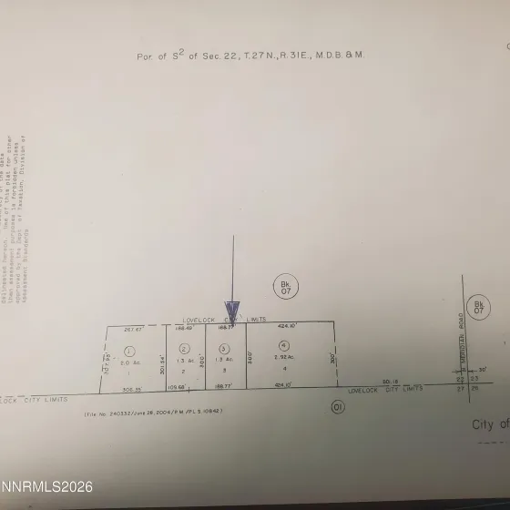 680 17th, Lovelock, Nevada 89419, ,Land,Residential,17th,260000434