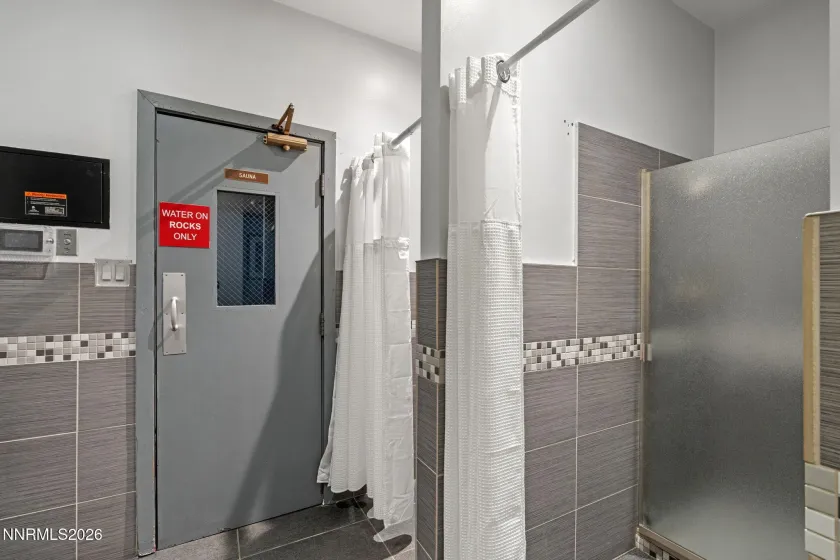Shower facilites located in gym area.