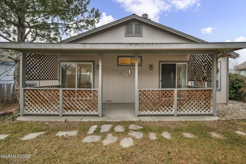 Back yard view of home