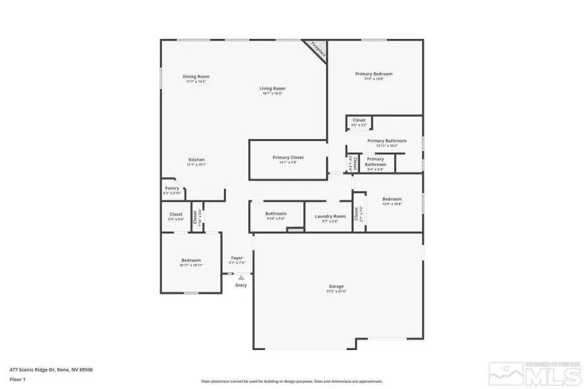 477 Scenic Ridge, Reno, Nevada 89506, 3 Bedrooms Bedrooms, ,2 BathroomsBathrooms,Residential,Residential,Scenic Ridge,250055296