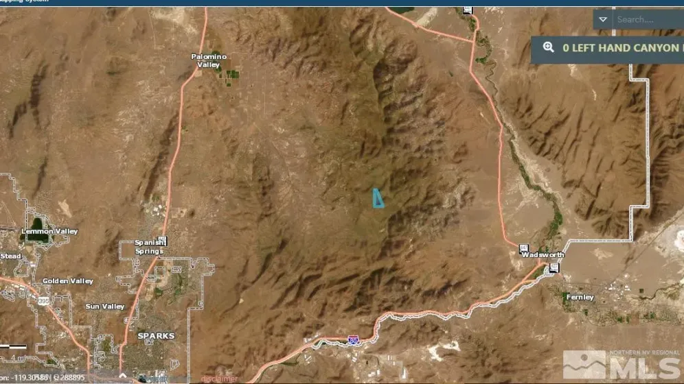 0 Left Hand Canyon, Reno, Nevada 89510, ,Land,Residential,Left Hand Canyon,0,230004823