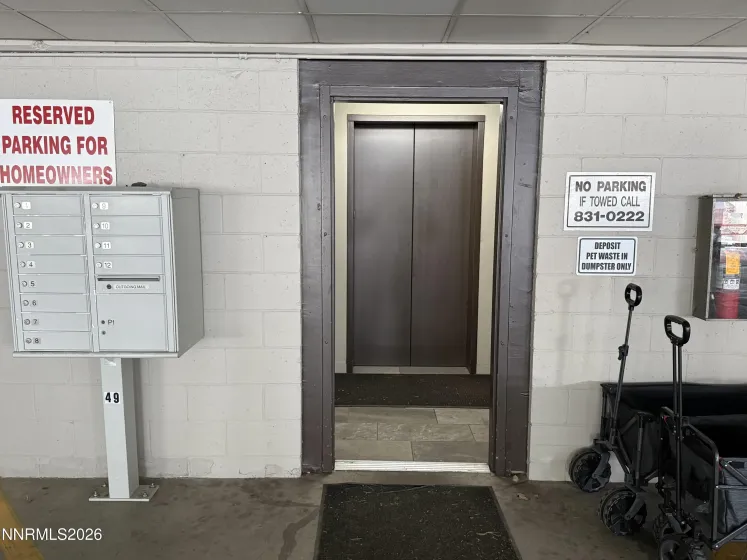 Elavator from garage level