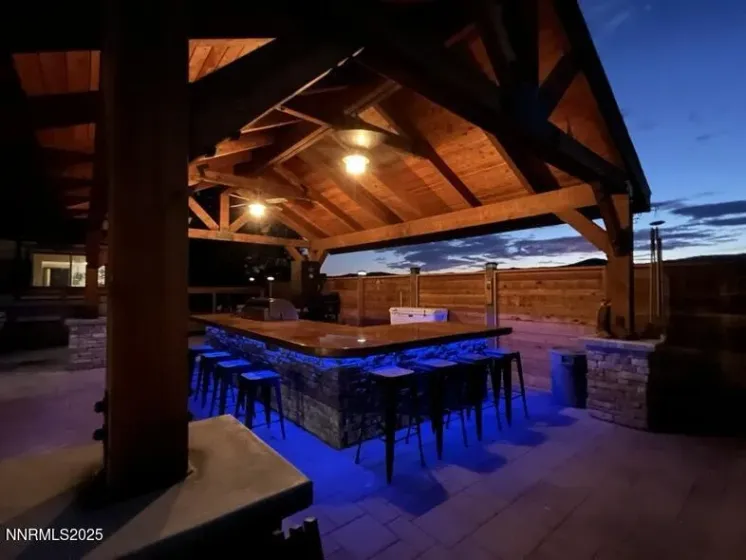Outdoor Kitchen Night View