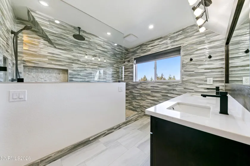 Primary bathroom with double vanity