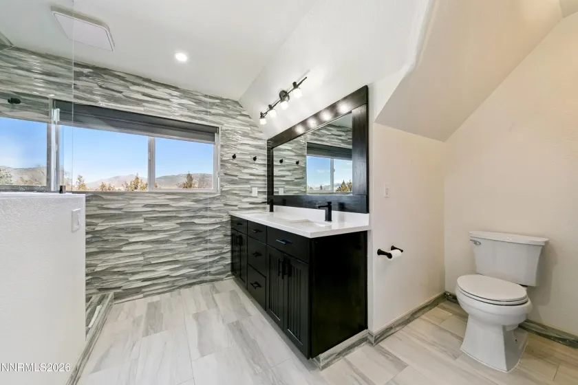 Primary bathroom with double vanity
