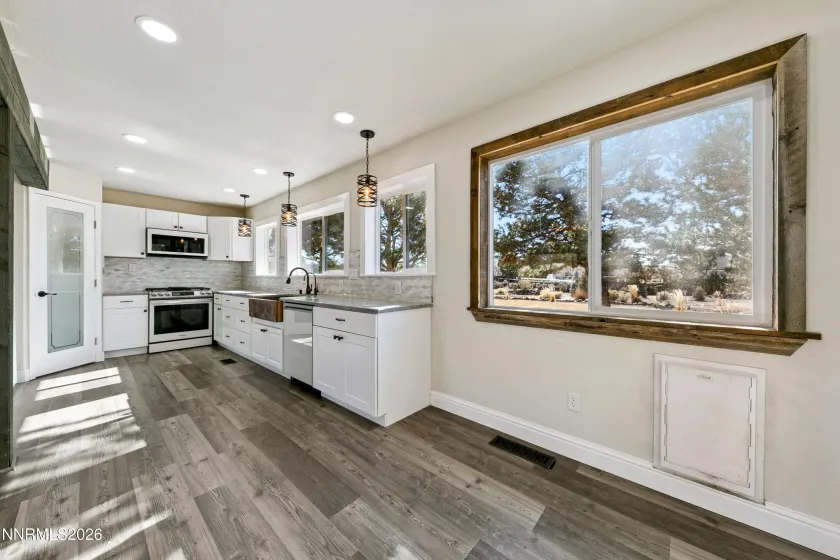 Updated kitchen with granite countertops
