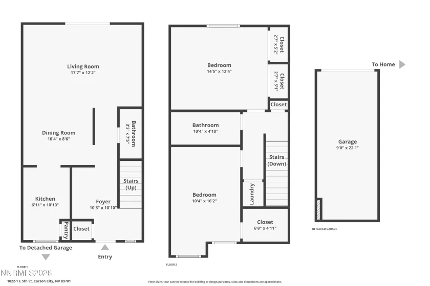 1022 Fifth, Carson City, Nevada 89701, 2 Bedrooms Bedrooms, ,2 BathroomsBathrooms,Residential,Residential,Fifth,260001878