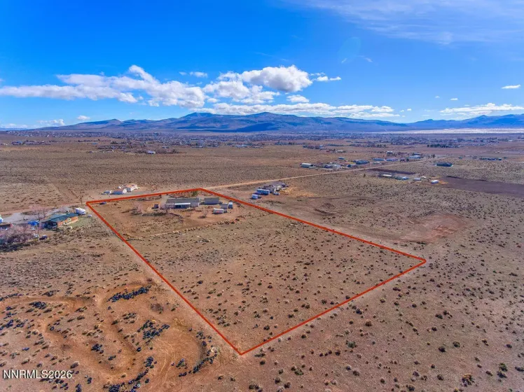 Drone - 5 acre parcel. Red Line is approximate