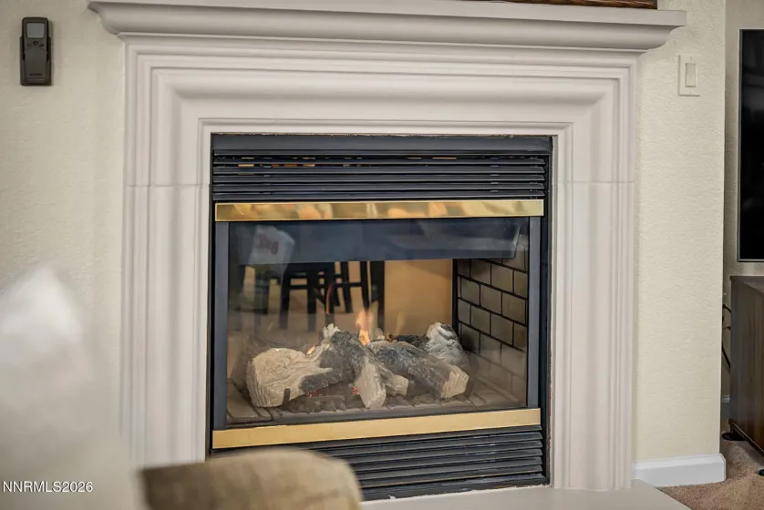 two sided fireplace