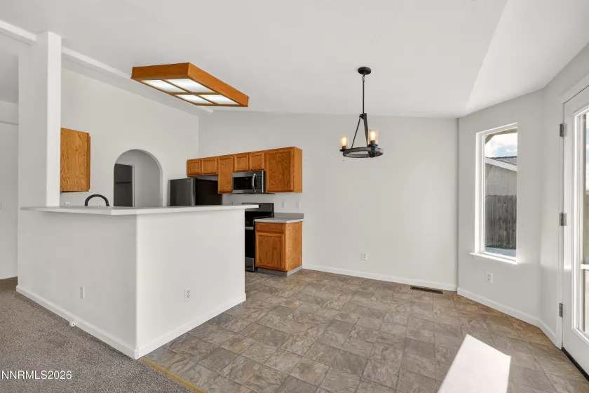 Kitchen and dining area