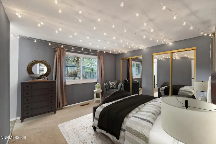 Virtually Staged Downstairs Primary Bedroom