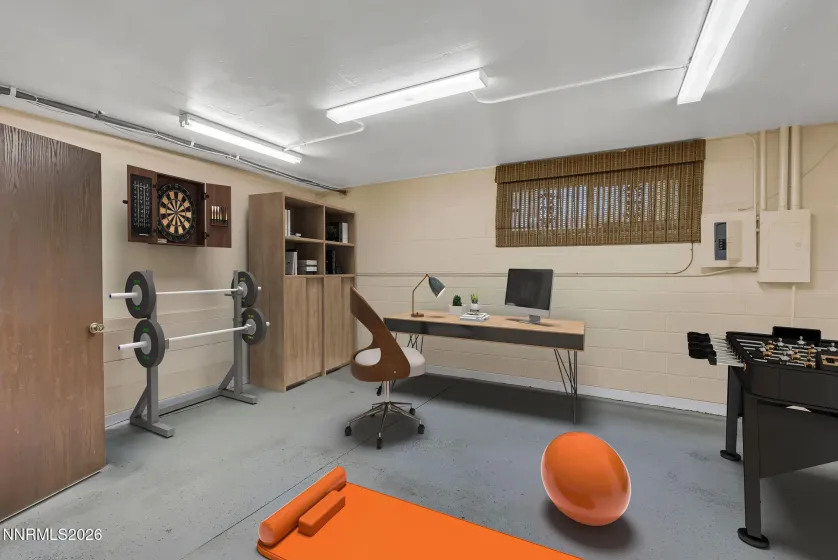 Virtually staged downstairs bonus area