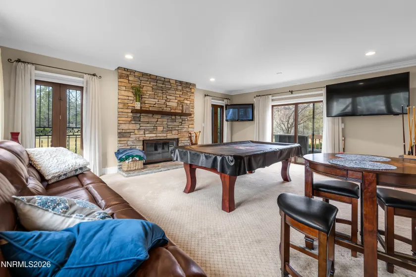 Formal Living Room with Gas Fireplace