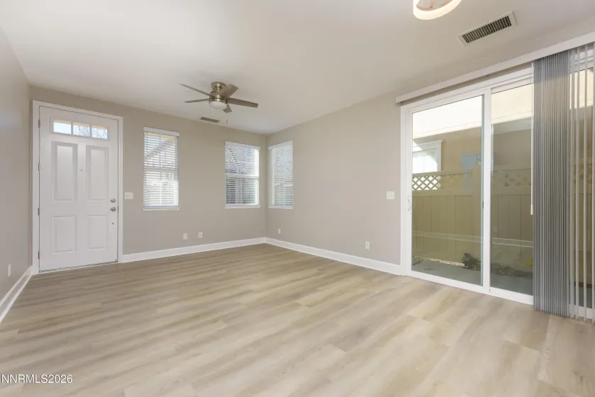 Sliding door to patio