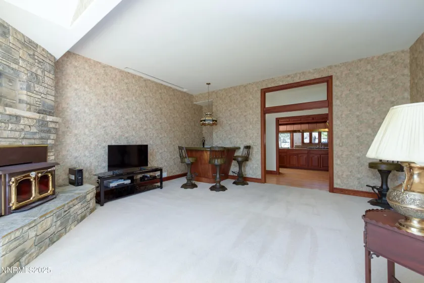 Den w/fireplace and wet bar