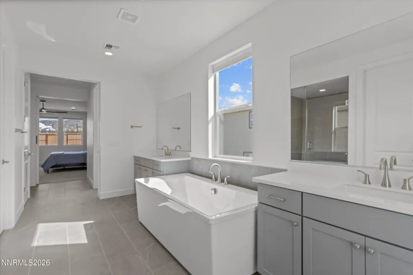 Expansive bathroom oasis