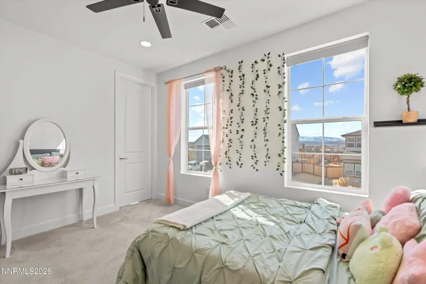 Cozy bedroom with walk-in