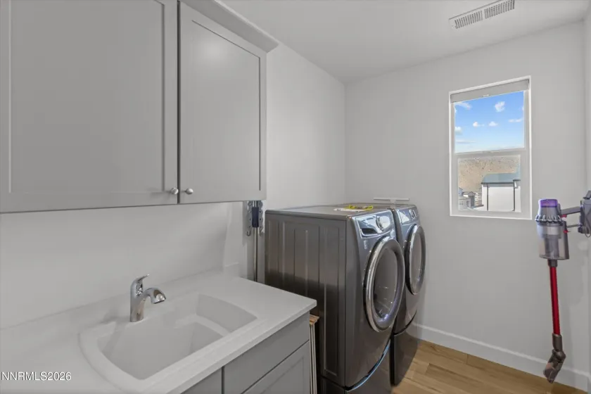 Functional laundry room with storage