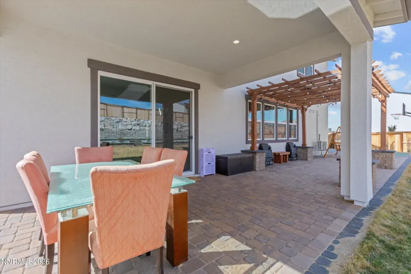 Cozy covered seating area