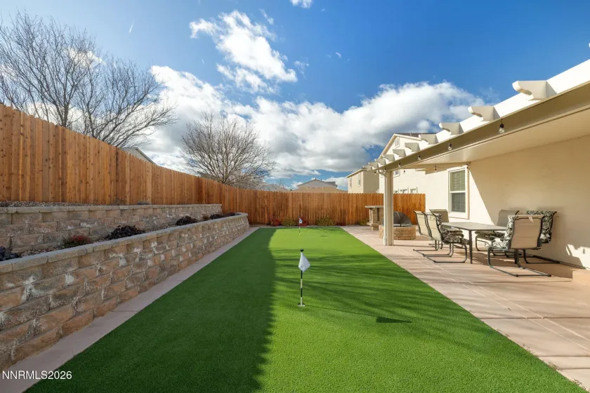 Astro turf and putting green