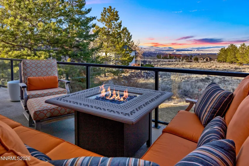 Upper patio off of living room and family room area.