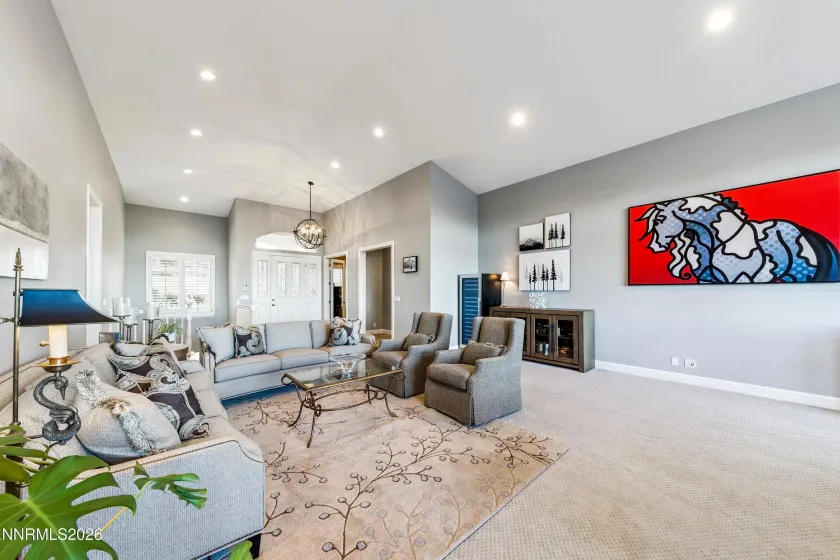 Formal living and dining room area.