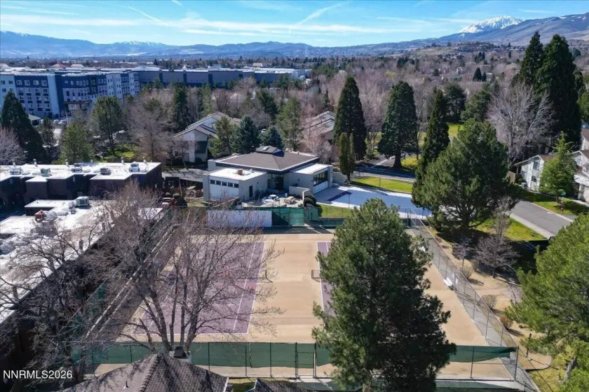 Clubhouse and tennis courts