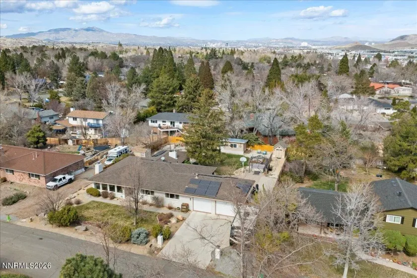 Aerial front view of home