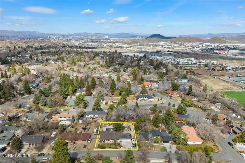 Aerial view to North