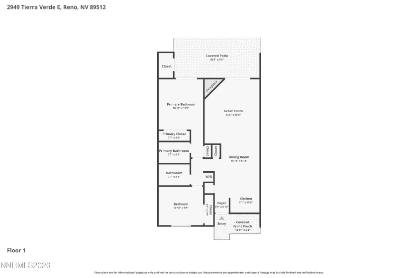 2949 Tierra Verde E, Reno, Nevada 89512, 2 Bedrooms Bedrooms, ,2 BathroomsBathrooms,Residential,Residential,Tierra Verde E,260002825