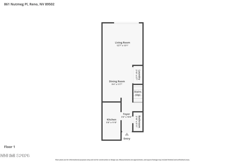 861 Nutmeg, Reno, Nevada 89502, 2 Bedrooms Bedrooms, ,2 BathroomsBathrooms,Residential,Residential,Nutmeg,260002944