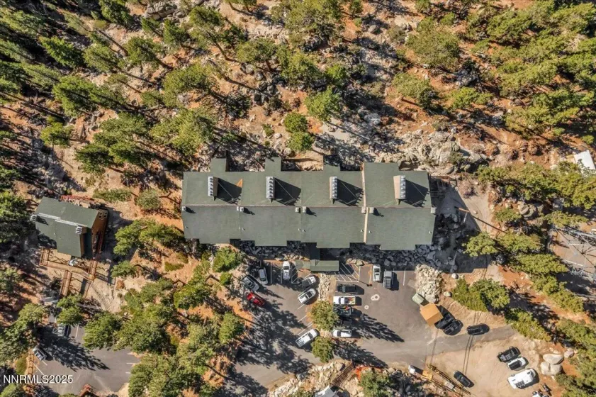 Parking area in front of building