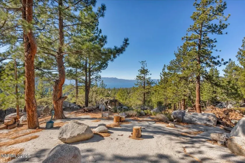 Behind building accessible from units