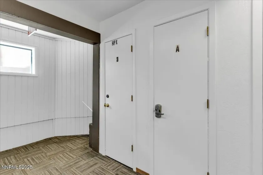 Interior ski lockers on first floor