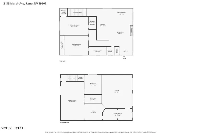 2135 Marsh, Reno, Nevada 89509, 3 Bedrooms Bedrooms, ,4 BathroomsBathrooms,Residential,Residential,Marsh,260003178