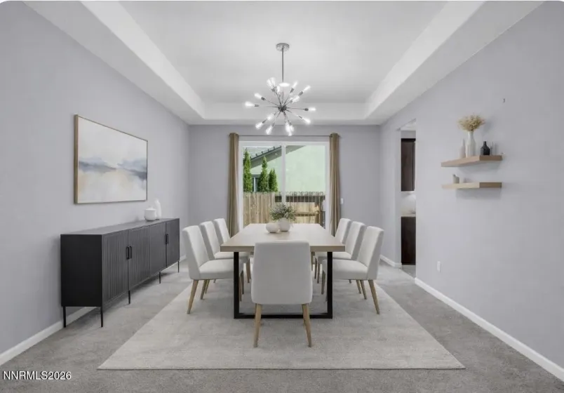 Virtually stage dining room