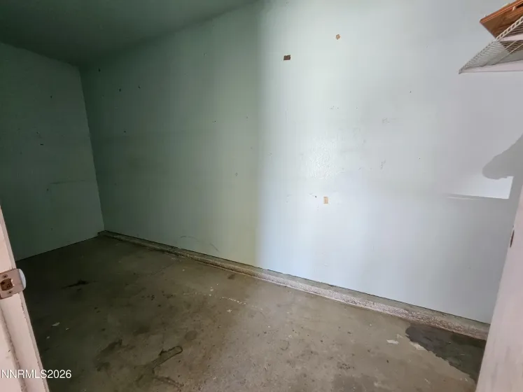 Storage room in garage