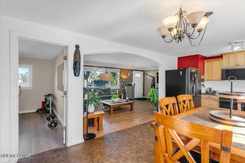 kitchen/dining combo and 4th bedroom