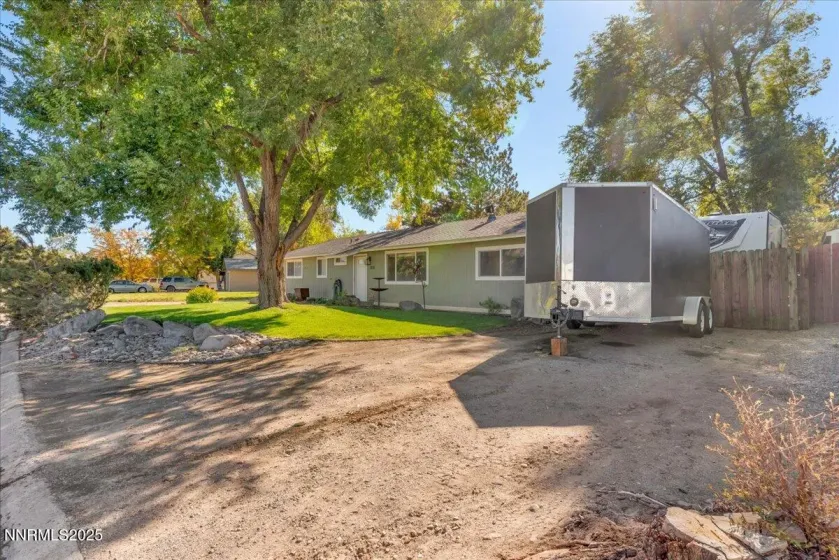 right side view of residence from street.
