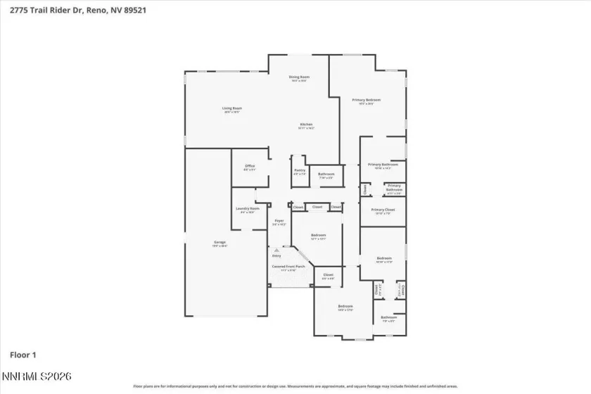 2775 Trail Rider, Reno, Nevada 89521, 4 Bedrooms Bedrooms, ,3 BathroomsBathrooms,Residential,Residential,Trail Rider,260003530