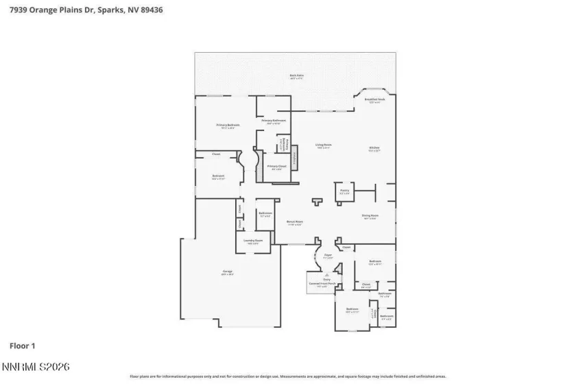 7939 Orange Plains, Sparks, Nevada 89436, 4 Bedrooms Bedrooms, ,3 BathroomsBathrooms,Residential,Residential,Orange Plains,260003709