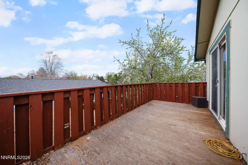 Deck off primary bedroom