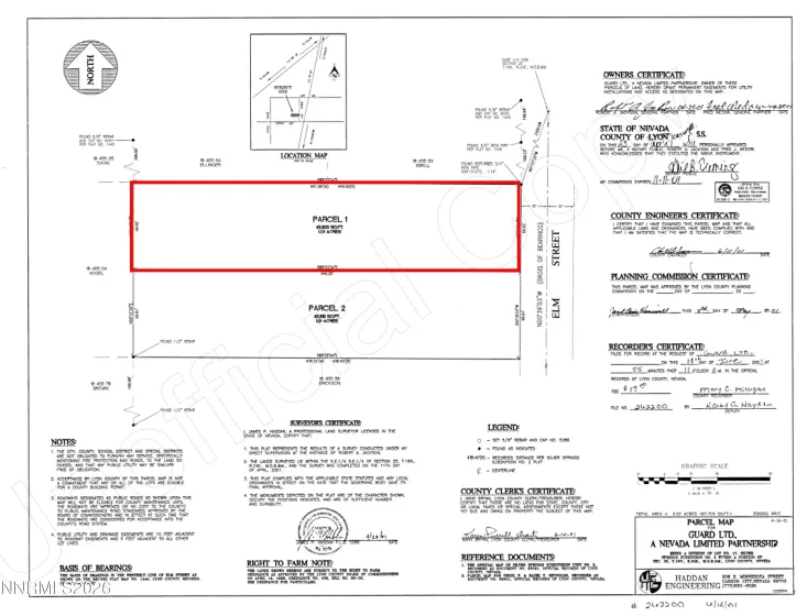 3909 Elm, Silver Springs, Nevada 89429, ,Land,Residential,Elm,260004023