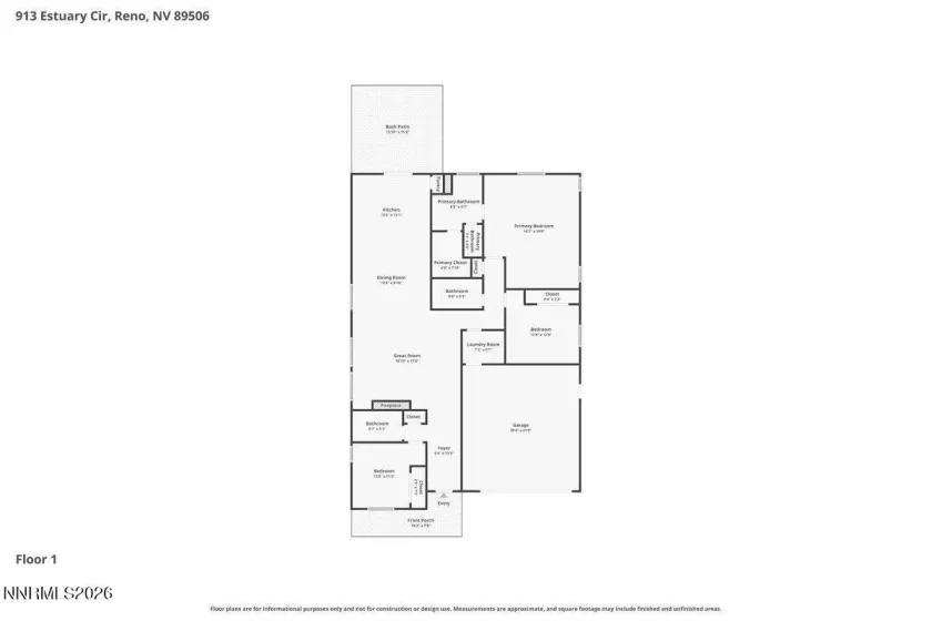 913 Estuary, Reno, Nevada 89506, 3 Bedrooms Bedrooms, ,3 BathroomsBathrooms,Residential,Residential,Estuary,260004073