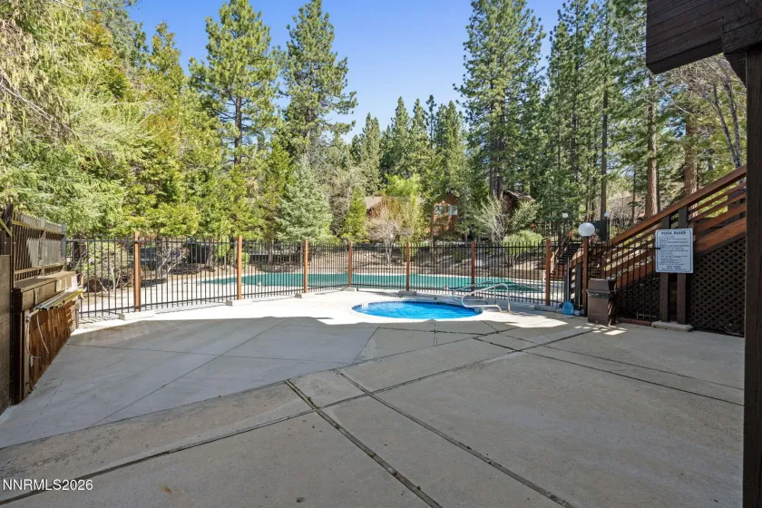 Community hot tub and pool